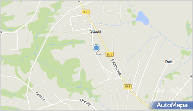Wodzisław Śląski, Dąbrowskiej Marii, mapa Wodzisławia Śląskiego