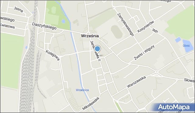 Września, Dawna , mapa Wrześni