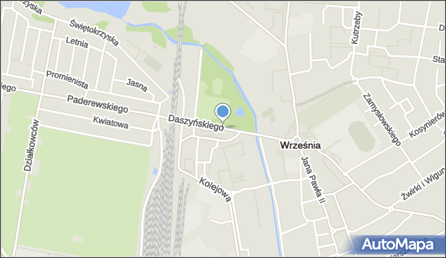 Września, Dawna Daszyńskiego Ignacego, mapa Wrześni