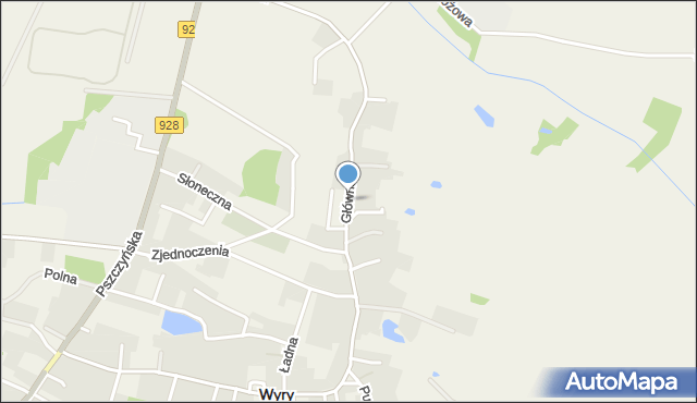 Wyry, Dawna Dąbrowszczaków, mapa Wyry