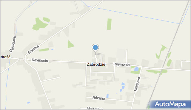 Zabrodzie powiat wyszkowski, Dawna Dąbrowszczaków, mapa Zabrodzie powiat wyszkowski