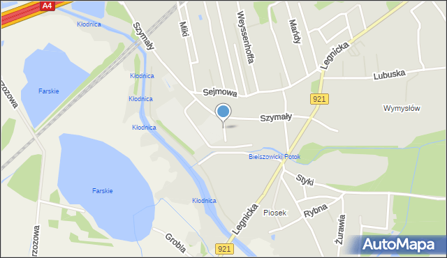 Zabrze, Daleka, mapa Zabrza