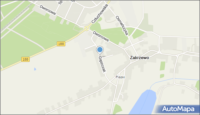 Zakrzewo powiat złotowski, Dawna Horsta Józefa, mapa Zakrzewo powiat złotowski