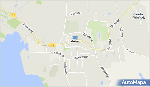 Zalewo powiat iławski, Dawna , mapa Zalewo powiat iławski