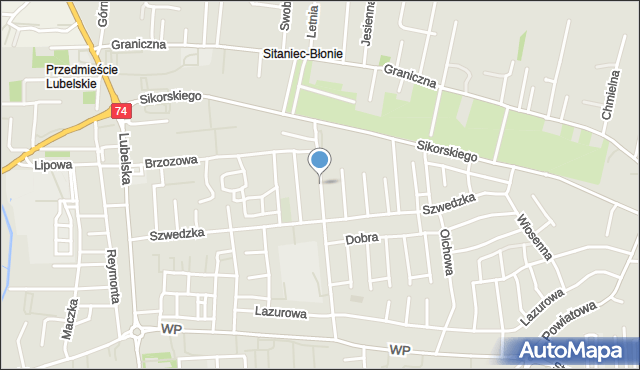 Zamość, Dawna Korczyńskiego Grzegorza, gen., mapa Zamościa