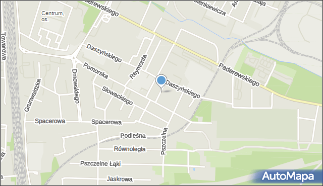 Zawiercie, Dawna Zubrzyckiego Franciszka, mapa Zawiercie