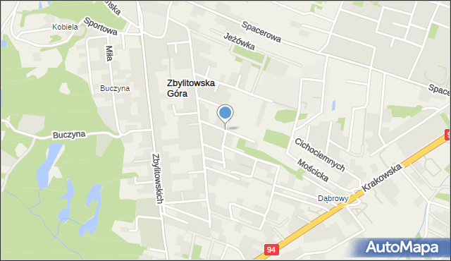 Zbylitowska Góra, Dalsza, mapa Zbylitowska Góra