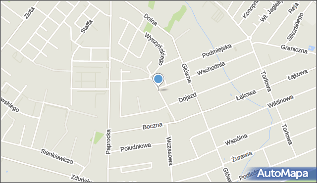 Zduńska Wola, Dawna Popiełuszko Jerzego, ks., mapa Zduńska Wola