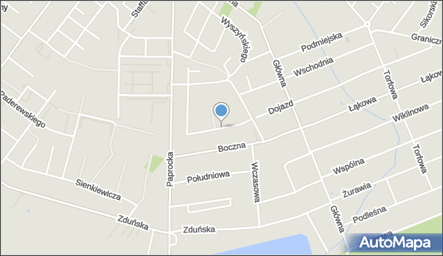 Zduńska Wola, Dawna Tischnera Józefa, mapa Zduńska Wola