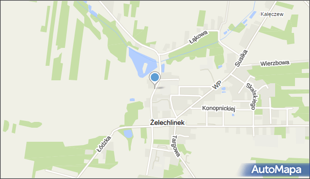 Żelechlinek, Dawna Kruczkowskiego Leona, mapa Żelechlinek