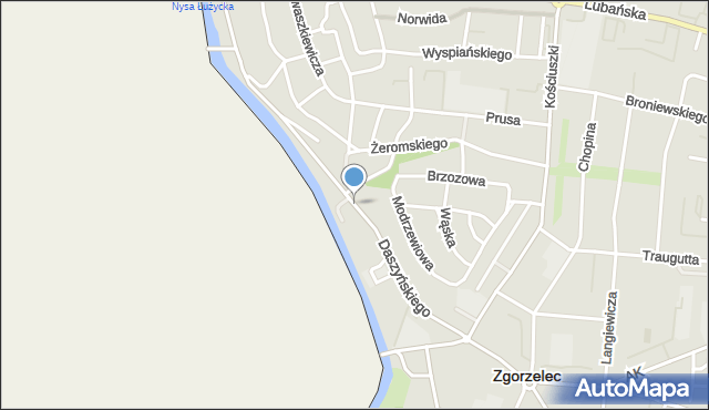 Zgorzelec, Daszyńskiego Ignacego, mapa Zgorzelec