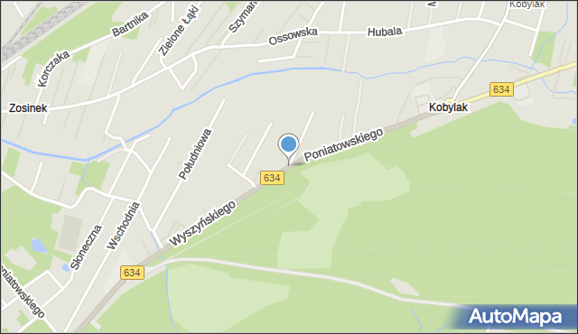 Zielonka powiat wołomiński, Dawna Nadarzyńska, mapa Zielonka powiat wołomiński
