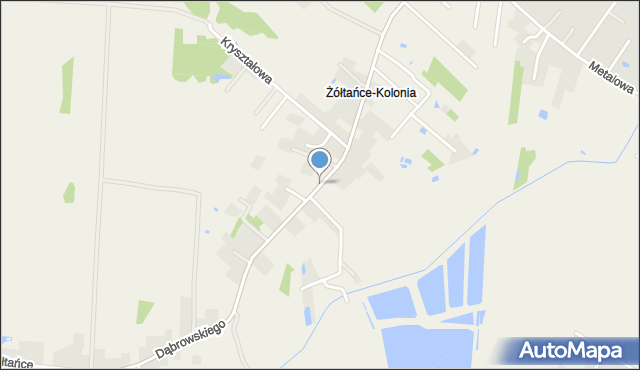 Żółtańce-Kolonia, Dąbrowskiego Józefa, ks., mapa Żółtańce-Kolonia