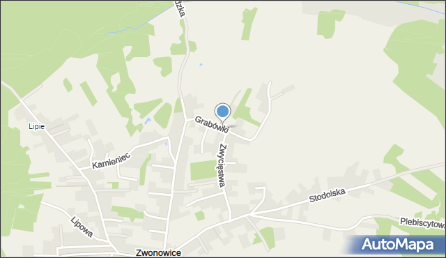Zwonowice, Dawna Buczka Mariana, mapa Zwonowice