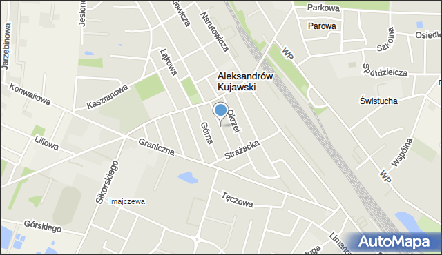 Aleksandrów Kujawski, Dekerta Jana, mapa Aleksandrów Kujawski
