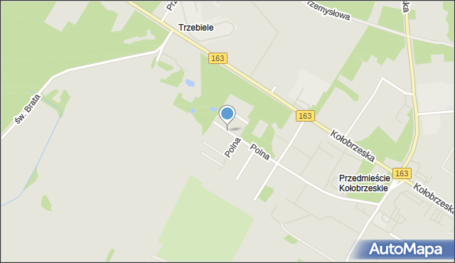 Białogard, Dębowa, mapa Białogard