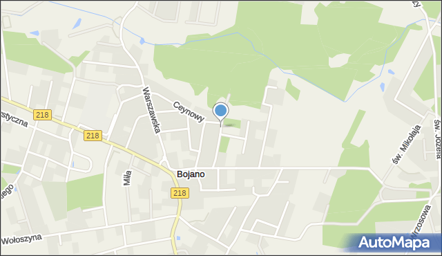 Bojano, Derdowskiego Jana Hieronima, mapa Bojano