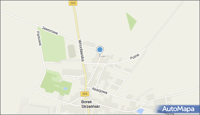 Borek Strzeliński, Dębowa, mapa Borek Strzeliński