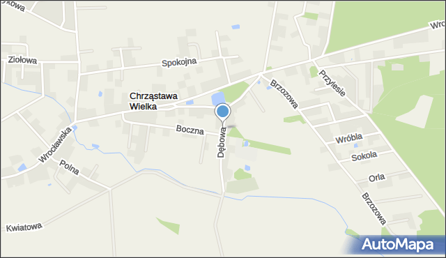 Chrząstawa Wielka, Dębowa, mapa Chrząstawa Wielka