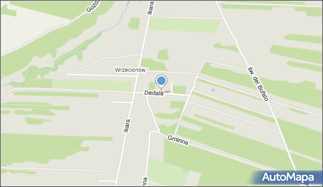 Częstochowa, Dedala, mapa Częstochowy