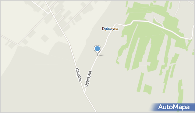 Daleszyce, Dębczyna, mapa Daleszyce