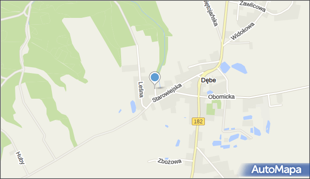 Dębe gmina Lubasz, Dębiłek, mapa Dębe gmina Lubasz