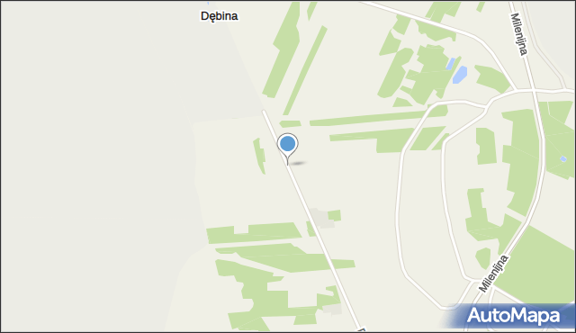 Dębina gmina Kleszczów, Dębina, mapa Dębina gmina Kleszczów