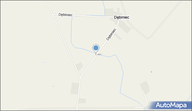 Dębiniec gmina Margonin, Dębiniec, mapa Dębiniec gmina Margonin