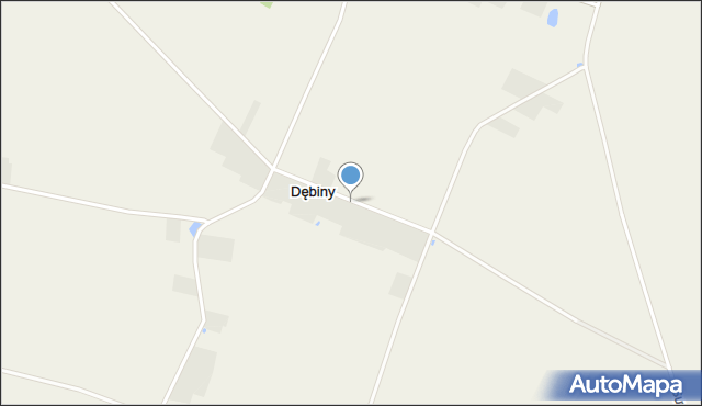 Dębiny gmina Zatory, Dębiny, mapa Dębiny gmina Zatory