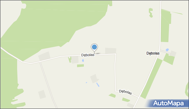 Dębolas, Dębolas, mapa Dębolas