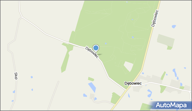 Dębowiec gmina Lelkowo, Dębowiec, mapa Dębowiec gmina Lelkowo