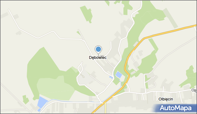 Dębowiec gmina Trzydnik Duży, Dębowiec, mapa Dębowiec gmina Trzydnik Duży