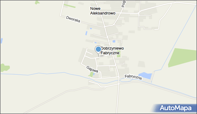 Dobrzyniewo Fabryczne, Dębowa, mapa Dobrzyniewo Fabryczne