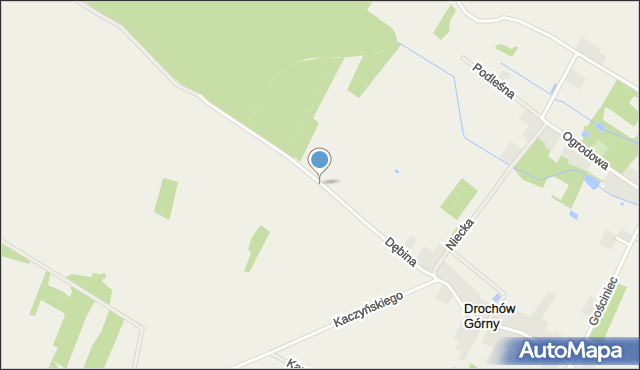 Drochów Górny, Dębina, mapa Drochów Górny