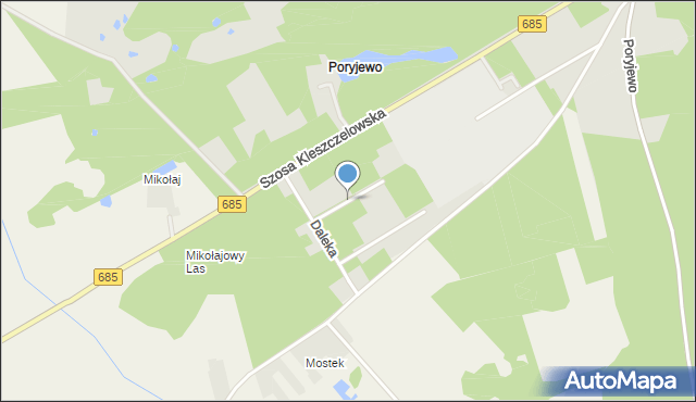 Hajnówka, Dębowa, mapa Hajnówka