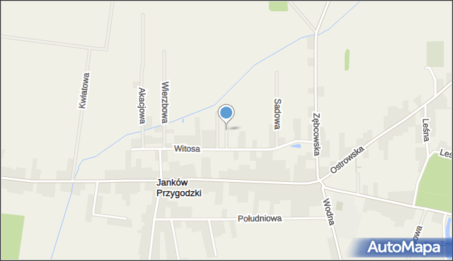 Janków Przygodzki, Dębowa, mapa Janków Przygodzki