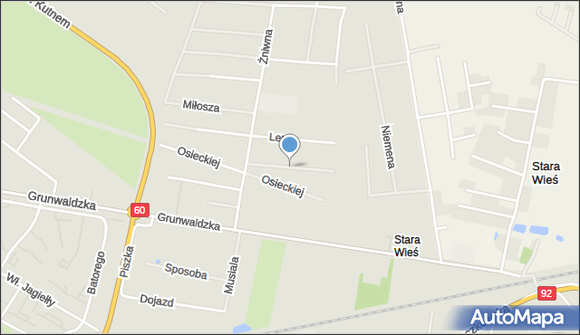 Kutno, Demarczyk Ewy, mapa Kutno