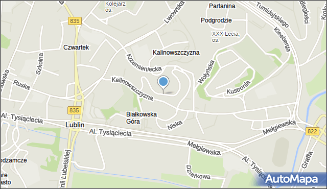 Lublin, Dembowskiego Edwarda, mapa Lublina