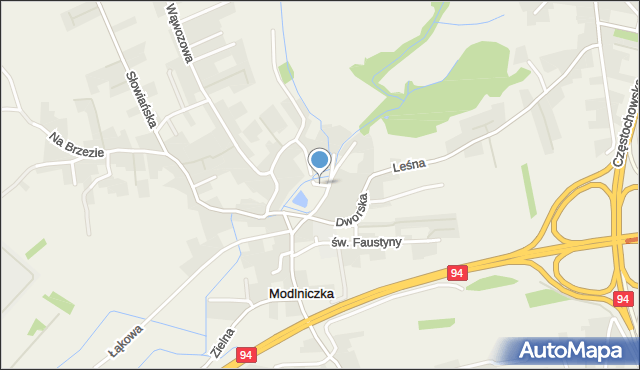 Modlniczka, Deptak, mapa Modlniczka