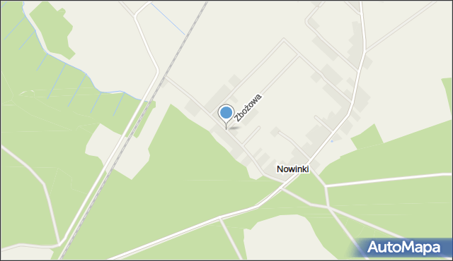 Nowinki gmina Mosina, Dębowa, mapa Nowinki gmina Mosina