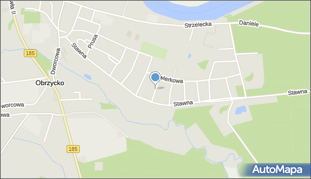 Obrzycko, Dębowa, mapa Obrzycko