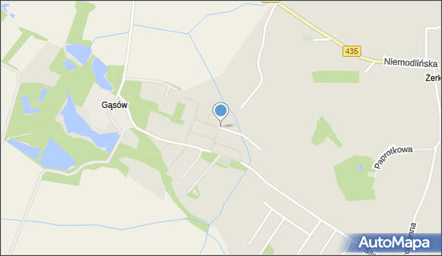 Opole, Dereniowa, mapa Opola