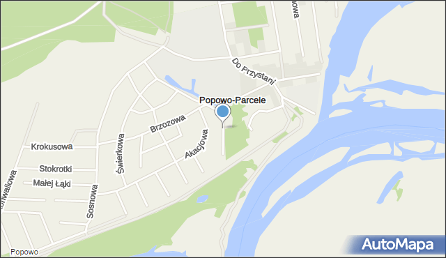 Popowo-Parcele, Dębowa, mapa Popowo-Parcele