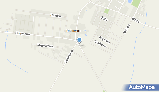 Rabowice, Dębowa, mapa Rabowice