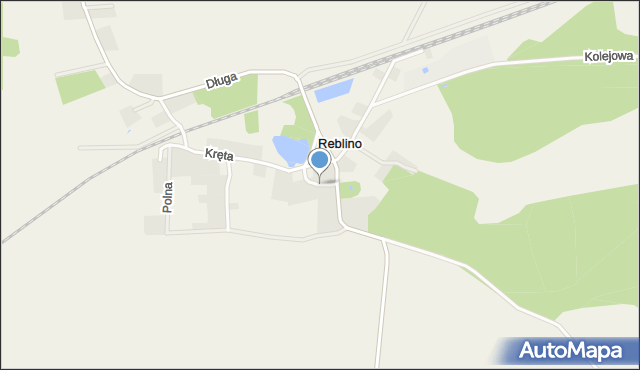 Reblino, Dębowa, mapa Reblino