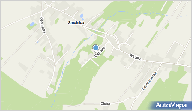 Smolnica gmina Sośnicowice, Dębowa, mapa Smolnica gmina Sośnicowice