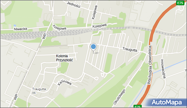 Sosnowiec, Dębowa, mapa Sosnowca