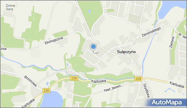 Sulęczyno, Derdowskiego, mapa Sulęczyno