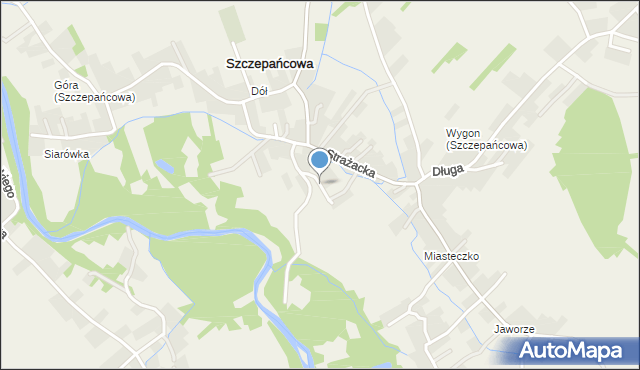 Szczepańcowa, Dębowa, mapa Szczepańcowa