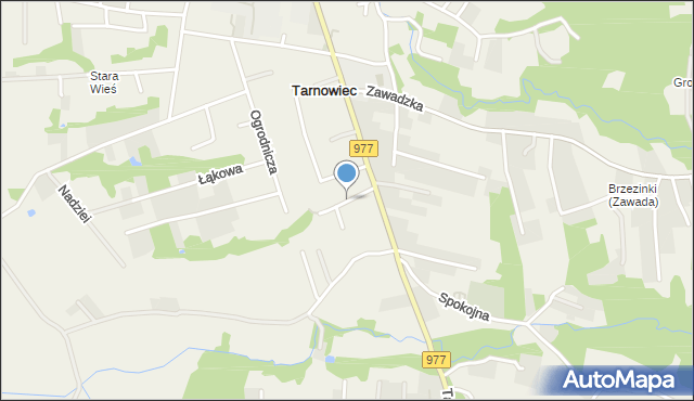 Tarnowiec gmina Tarnów, Dembnicka, mapa Tarnowiec gmina Tarnów